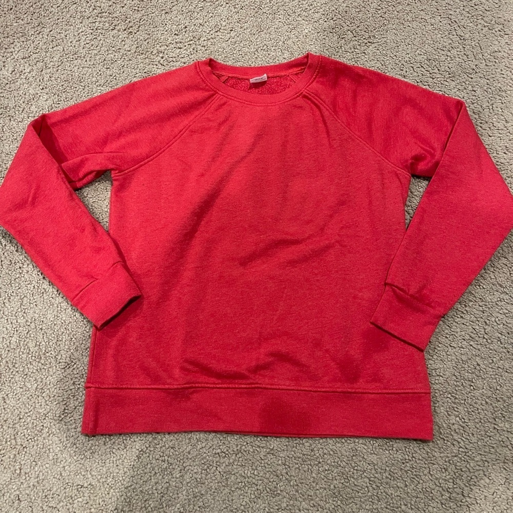 TIME AND TRU Red Fleece CrewNeck Sweater